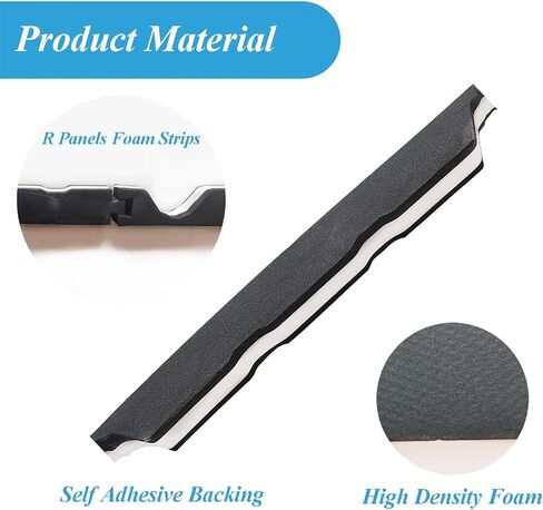 12" Foam Closure Strips with Self-Adhesive for Metal Corrugated Roofing Panels, Classic R Panels Roof Outside Weather Strips (8Pcs) in Saudi Arabia