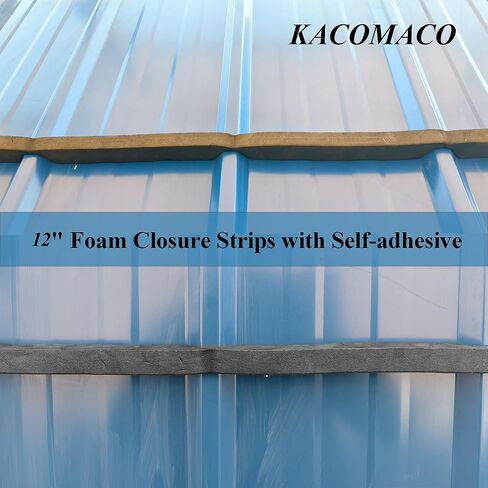 12" Foam Closure Strips with Self-Adhesive for Metal Corrugated Roofing Panels, Classic R Panels Roof Outside Weather Strips (8Pcs) in Saudi Arabia