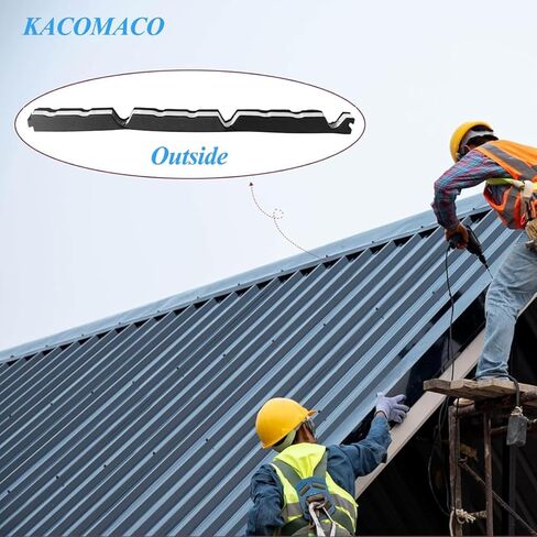 12" Foam Closure Strips with Self-Adhesive for Metal Corrugated Roofing Panels, Classic R Panels Roof Outside Weather Strips (8Pcs) in Saudi Arabia