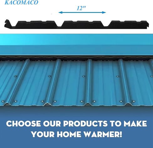 12" Foam Closure Strips with Self-Adhesive for Metal Corrugated Roofing Panels, Classic R Panels Roof Outside Weather Strips (8Pcs) in Saudi Arabia