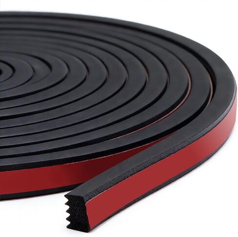 Ribbed Foam Rubber Seal, 26FT Self-Adhesive EPDM Foam Rubber Weather Stripping for Boat, RV, Door, Garage, Truck, Auto, Window, Noise Insulation in Saudi Arabia