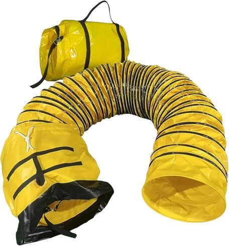 خرطوم مجاري مرن من البولي فينيل كلوريد بطول 50 قدم، خرطوم مجاري بطول 18 بوصة مع حبل قابل للتعديل لمروحة عادم منفاخ المرافق، خرطوم قابل للطي، يمكن سحبه إلى حقيبة حمل قائمة بذاتها [15 م * 45 سم] in Kuwait