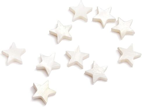 10 قطع من Abaodam على شكل نجمة مرصعة بنقاط لوحة الفريتس للجيتار القيثارة المندولين باس علامات قذيفة بيضاء لتزيين لوحة الفريتس وسهولة التركيب in Kuwait