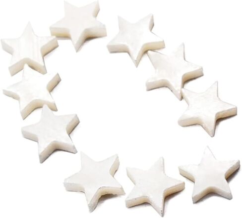 10 قطع من Abaodam على شكل نجمة مرصعة بنقاط لوحة الفريتس للجيتار القيثارة المندولين باس علامات قذيفة بيضاء لتزيين لوحة الفريتس وسهولة التركيب in Kuwait