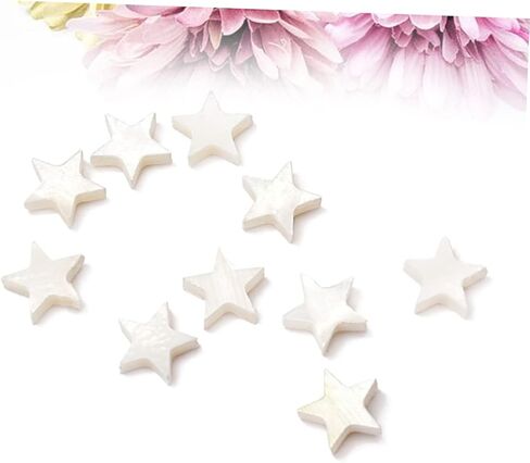 10 قطع من Abaodam على شكل نجمة مرصعة بنقاط لوحة الفريتس للجيتار القيثارة المندولين باس علامات قذيفة بيضاء لتزيين لوحة الفريتس وسهولة التركيب in Kuwait