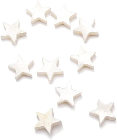 10 قطع من Abaodam على شكل نجمة مرصعة بنقاط لوحة الفريتس للجيتار القيثارة المندولين باس علامات قذيفة بيضاء لتزيين لوحة الفريتس وسهولة التركيب in Kuwait