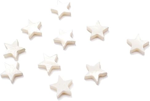 10 قطع من Abaodam على شكل نجمة مرصعة بنقاط لوحة الفريتس للجيتار القيثارة المندولين باس علامات قذيفة بيضاء لتزيين لوحة الفريتس وسهولة التركيب in Kuwait