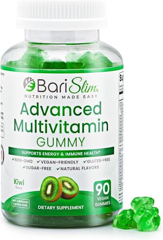 BariSlim Advanced Bariatric Multivitamin Gummies - Specially Formulated Bariatric Vitamins for Patients After Weight Loss Surgery - Supports Energy & Immune Health | Cherry (90 Vegan Gummies) in Kuwait
