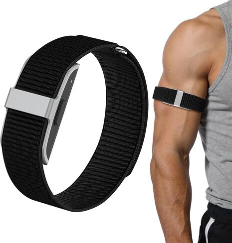 Bicep Bands Compatible with Hume Band, Hook and Loop Replacement Strap, Soft Nylon Sport Arm/Ankle Band Breathable Adjustable Wristband for Hmue Health band in Kuwait