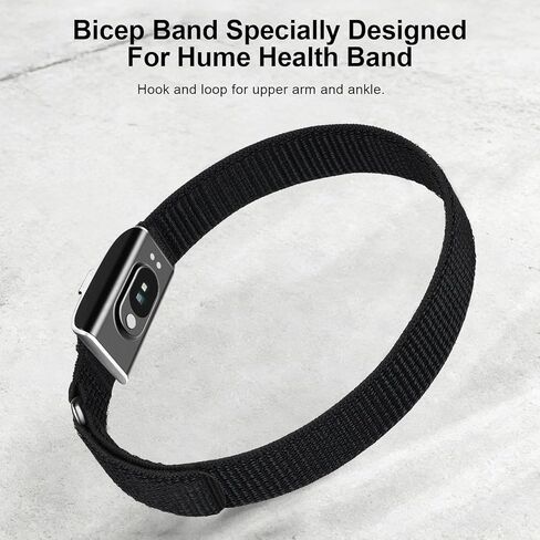 Bicep Bands Compatible with Hume Band, Hook and Loop Replacement Strap, Soft Nylon Sport Arm/Ankle Band Breathable Adjustable Wristband for Hmue Health band in Kuwait
