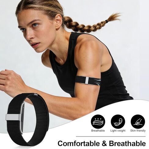 Bicep Bands Compatible with Hume Band, Hook and Loop Replacement Strap, Soft Nylon Sport Arm/Ankle Band Breathable Adjustable Wristband for Hmue Health band in Kuwait