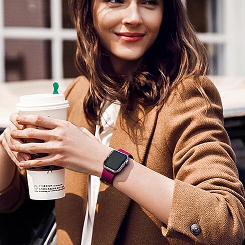 8-Pack Silicone Bands for Amazfit Active 3 Premium/ Garmin Forerunner 165/55/245/645/570 42mm Smart Watch, Soft Comfortable Breathable Sport Strap for Vivoactive 6/5/3/3 Music & Venu Sq 2 Men and Women in Kuwait