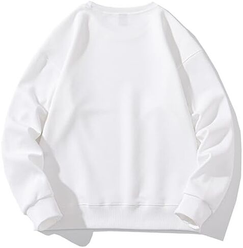 Men’s Solid Color Pure Cotton Crew Neck Sweatshirt in Saudi Arabia