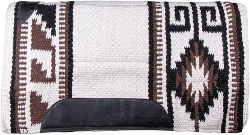Dura-Tech Performance Western Horse Saddle Pad | Hand-Woven Acrylic with Moisture-Wicking Fleece | 3/4" Felt Interior | Classic Native Design | 34" x 36" in Kuwait