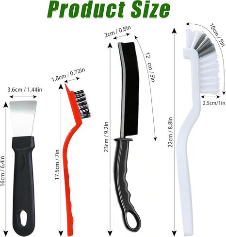 10PCS Crevice Cleaning Brush Set - Hard Bristle Crevice Cleaning Brush Tool, Multifunctional Gap Scrub Brush for Home, Bathroom, Kitchen, Window Track, Bathtub, Vehicle, Faucets, Bowl, Teapot, Cup Use in Saudi Arabia