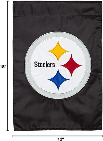 Evergreen Pittsburgh Steelers Garden Applique Flag- 12.5 x 18 Inches Outdoor Sports Decor for Homes and Gardens in Saudi Arabia