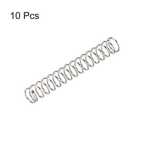 Compression Spring,304 Stainless Steel,5mm OD,0. Wire Size,19.25mm Compressed Length,35mm Free,7.8N Load Capacity,Silver Tone,10pcs in Saudi Arabia