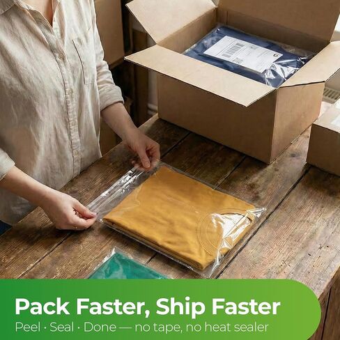 Self Sealing Cellophane Bags 9x12 Inch – 100 Count T Shirt Bags – Clear Bags For Packaging in Saudi Arabia
