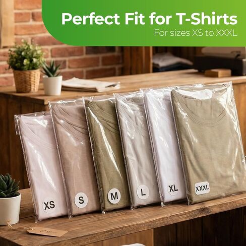 Self Sealing Cellophane Bags 9x12 Inch – 100 Count T Shirt Bags – Clear Bags For Packaging in Saudi Arabia
