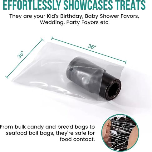 Levex - 30" x 36" (10 Count) Open End Flat Top - 2-Mil Heavy Duty Clear Poly Bags for Packaging, Shipping, Storage & Food (Bags Do Not Have a Seal or Prints) in Kuwait