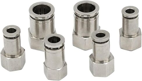 Pcf خيط داخلي سريع التوصيل تركيب هوائي المقابس النحاس 8-02 / 4-01 مستقيم من خلال 1 قطعة (4-01) in Kuwait