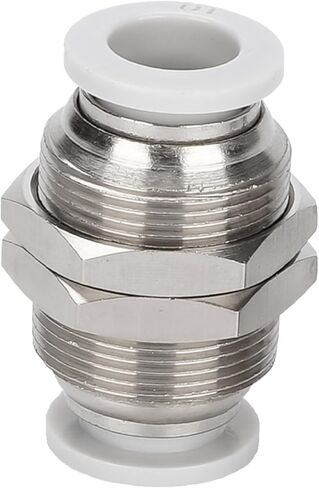 Pneumatic Quick Connector PM8 Bulkhead PM4/6 Air Pipe Straight-Through 1Pcs(Pm10(black)) in Saudi Arabia