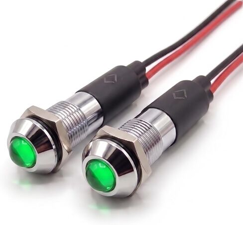 PL8B 8MM 5/16 "220V AC LED Metal Signal Comply Pilot Light (Geeen) in Kuwait