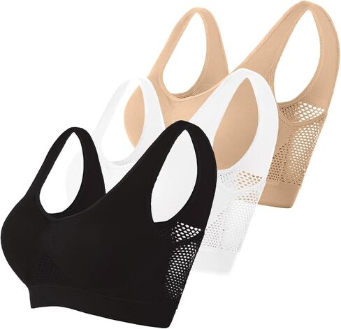 Memoryee Padded Sports Bras Women Medium Impact Plus Size for Large Breasts Push Up Seamless Breathable for Yoga Running in Saudi Arabia