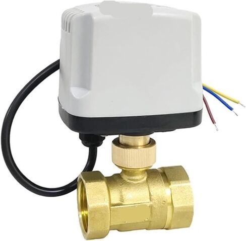 صمام كروي 1/2 بوصة 3/4 بوصة 1 بوصة IP65 مقاوم للماء بثلاثة أسلاك ثنائي التحكم ثنائي الاتجاه ثلاثي الاتجاه من النوع T صمام كروي نحاسي (1، DC24V_3 طريقة) in Kuwait