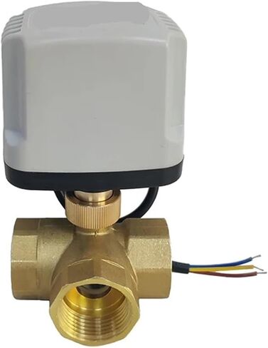 صمام كروي 1/2 بوصة 3/4 بوصة 1 بوصة IP65 مقاوم للماء بثلاثة أسلاك ثنائي التحكم ثنائي الاتجاه ثلاثي الاتجاه من النوع T صمام كروي نحاسي (1، DC24V_3 طريقة) in Kuwait