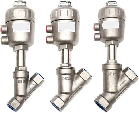 1 قطعة 1/2 بوصة 3/4 بوصة 1 بوصة 2 بوصة صمام مقعد زاوية ملولب هوائي من الفولاذ المقاوم للصدأ Y نوع صمام مقعد زاوية ملولب لدرجة الحرارة العالية بالبخار (1، نوع B_مزدوج التمثيل) in Kuwait