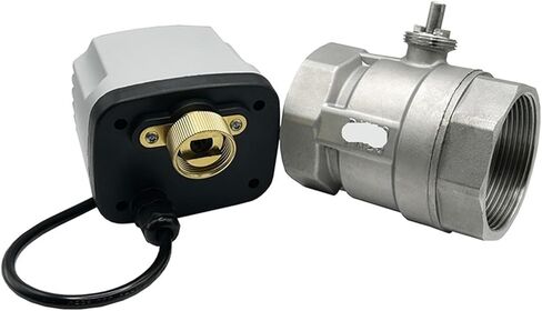 صمام كروي ملولب من الفولاذ المقاوم للصدأ DN50 نحاسي AC220V 2-Way 3-Wire 1.6Mpa مع مشغل مناسب للمياه والغاز والنفط (220VAC) in Kuwait