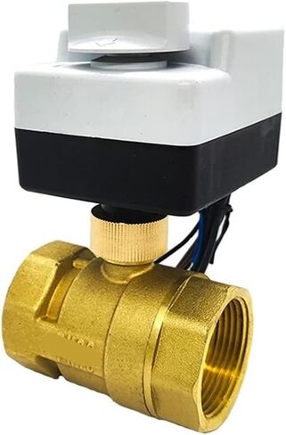 1-1/4 "صمام كروي نحاسي ثلاثي الأسلاك ثنائي التحكم اتجاهين المحرك لولبة داخلية مع مفتاح يدوي AC220V in Kuwait