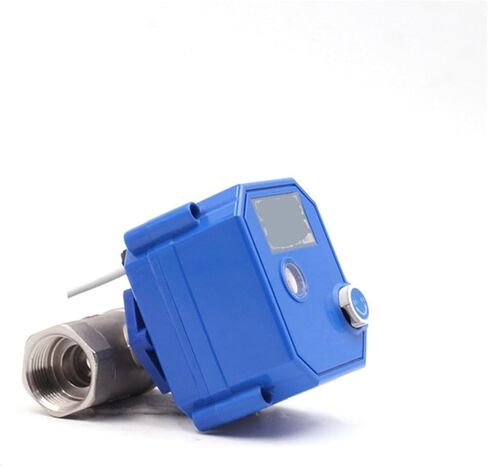 DN8 DN15 DN20 DN25 صمام كروي من الفولاذ المقاوم للصدأ 2-Way 2/3-wire المحرك مع مفتاح يدوي AC220V DC24V DC12V(1,DC12V_CR04) in Kuwait