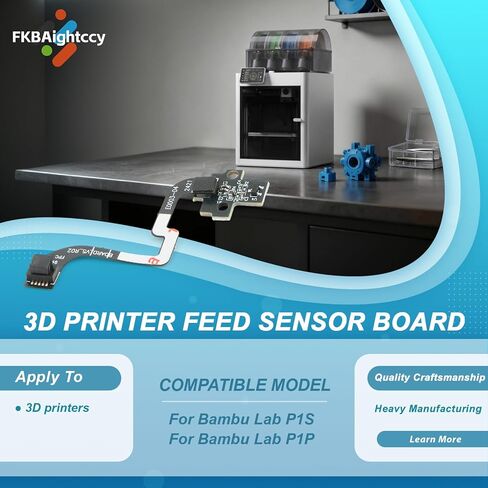 استبدال مستشعر خيوط الطارد لطابعة BambuLab P1S/P1P ثلاثية الأبعاد، لوحة تبديل قاعة الطارد، استبدال لوحة مستشعر التغذية باللون الأسود مع أداة in Kuwait