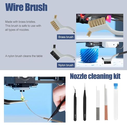 مجموعة ملحقات الطابعة ثلاثية الأبعاد VASTOOLS، 42 قطعة، أداة إزالة الأزيز الاحترافية للطباعة ثلاثية الأبعاد والتنظيف والتلميع، وتنظيف فوهة الطابعة ثلاثية الأبعاد in Kuwait
