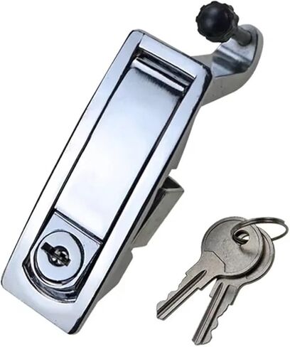 Zinc Alloy Flat Lock Push Type Bounce Industrial Machinery Equipment Cabinet Door 1Pcs(Black-no Lock) in Saudi Arabia
