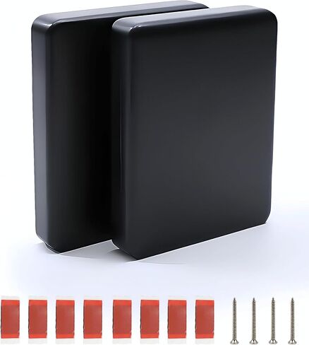 لوحة تركيب محول الطاقة | لوح توفير القارب 4.5x3.5x0.75 | 8X أشرطة لاصقة | 4X مسامير M3 | لوح ستيرن من الدرجة البحرية | أسود | 2-حزمة in Kuwait