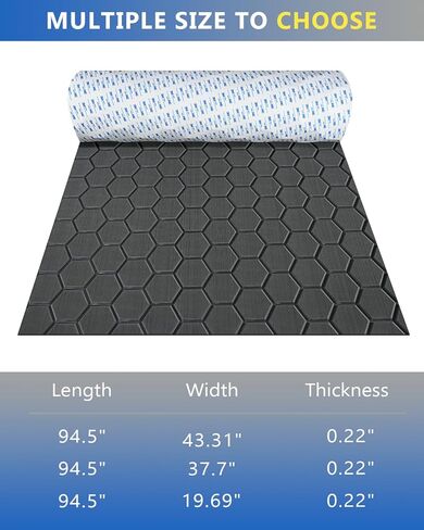 أرضيات القوارب الرغوية EVA مع دعامة لاصقة قوية الحصير البحرية سطح القارب 94.5 بوصة × 43.31 بوصة لمنصة السباحة كاياك وأرضية RV وما إلى ذلك in Kuwait
