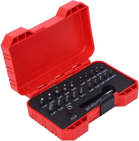 Generic Screw Extractor Set, 22Pcs Broken Screw Removal Tool Kit with Strong Magnets and Cutting, for Household Screws Removal in Saudi Arabia