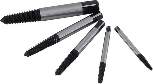 5pcs Broken Screw Extractor Bit, Damaged Screw Removing Tool, Left Handed Spiral Flute Extractor for Stripped Rusted Screws 4-18mm in Saudi Arabia