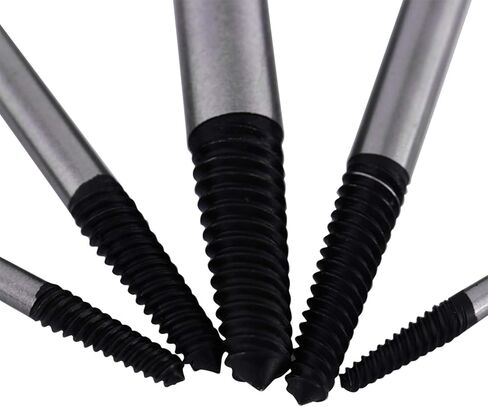 5pcs Broken Screw Extractor Bit, Damaged Remover Tool, Left Handed Spiral Flute Extractor with Easy Removal, Ideal for Rusted Stripped Screws 4mm to 18mm in Saudi Arabia