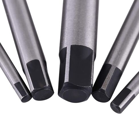 5pcs Broken Screw Extractor Bit, Damaged Remover Tool, Left Handed Spiral Flute Extractor with Easy Removal, Ideal for Rusted Stripped Screws 4mm to 18mm in Saudi Arabia