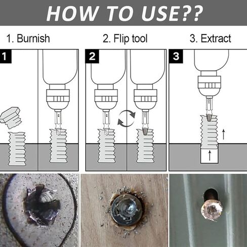 10Pcs Screw Extractor Kit Alloy Steel Damaged Screw Removal Set Metal Easy Out Drill Bits Broken Bolt Stud Removal Multi-Spline Extractor Set for Bolt Stud Pipe in Saudi Arabia