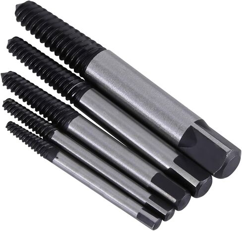5pcs Broken Screw Extractor Bit, Damaged Removing Tool with Left Handed Spiral Flute, for Stripped Rusted Screws 4mm to 18mm in Saudi Arabia