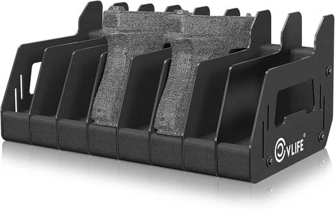 CVLIFE Pistol Rack for Gun Safe Handgun Rack Pistol Holder 6 Slots | Foam Indoor Gun Rack Pistol Stand for Gun Cabinet Accessories Storage Organizer Assembly Ease in Kuwait