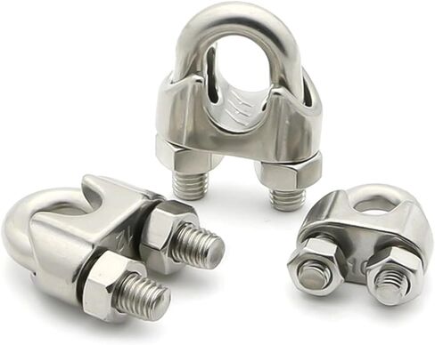 الفولاذ المقاوم للصدأ U نوع المشبك ، 1 قطعة ، M2 ، M4 ، M6 ، M8 ، M10 ، M12 ، M14 ، M16 حبل كليب مسامير الكابل تزوير الأجهزة المشابك كابل. in Kuwait