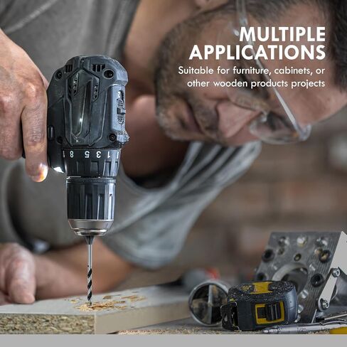 1/4" Brad Point Wood Drill Bit Set, 16Pcs Drill Bit Set with Double Flutes Design for Carpenter Woodworking and All Types of Wood in Kuwait