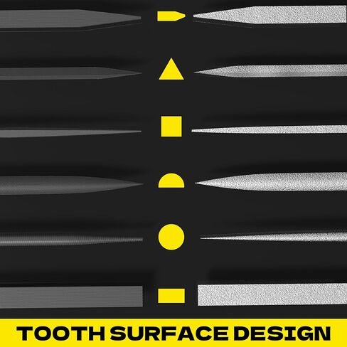 مجموعة مبرد إبرة 13 قطعة من KJE، مجموعة مبرد صغيرة تتضمن 6 قطع مبرد ماسي، 6 قطع مبرد معدني، فرشاة تنظيف وحقيبة حمل للمعادن الدقيقة والمجوهرات والخشب والجلد والبلاستيك in Kuwait