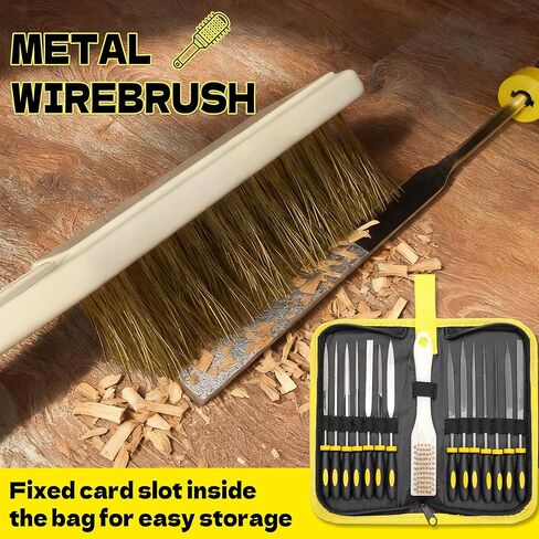 مجموعة مبرد إبرة 13 قطعة من KJE، مجموعة مبرد صغيرة تتضمن 6 قطع مبرد ماسي، 6 قطع مبرد معدني، فرشاة تنظيف وحقيبة حمل للمعادن الدقيقة والمجوهرات والخشب والجلد والبلاستيك in Kuwait